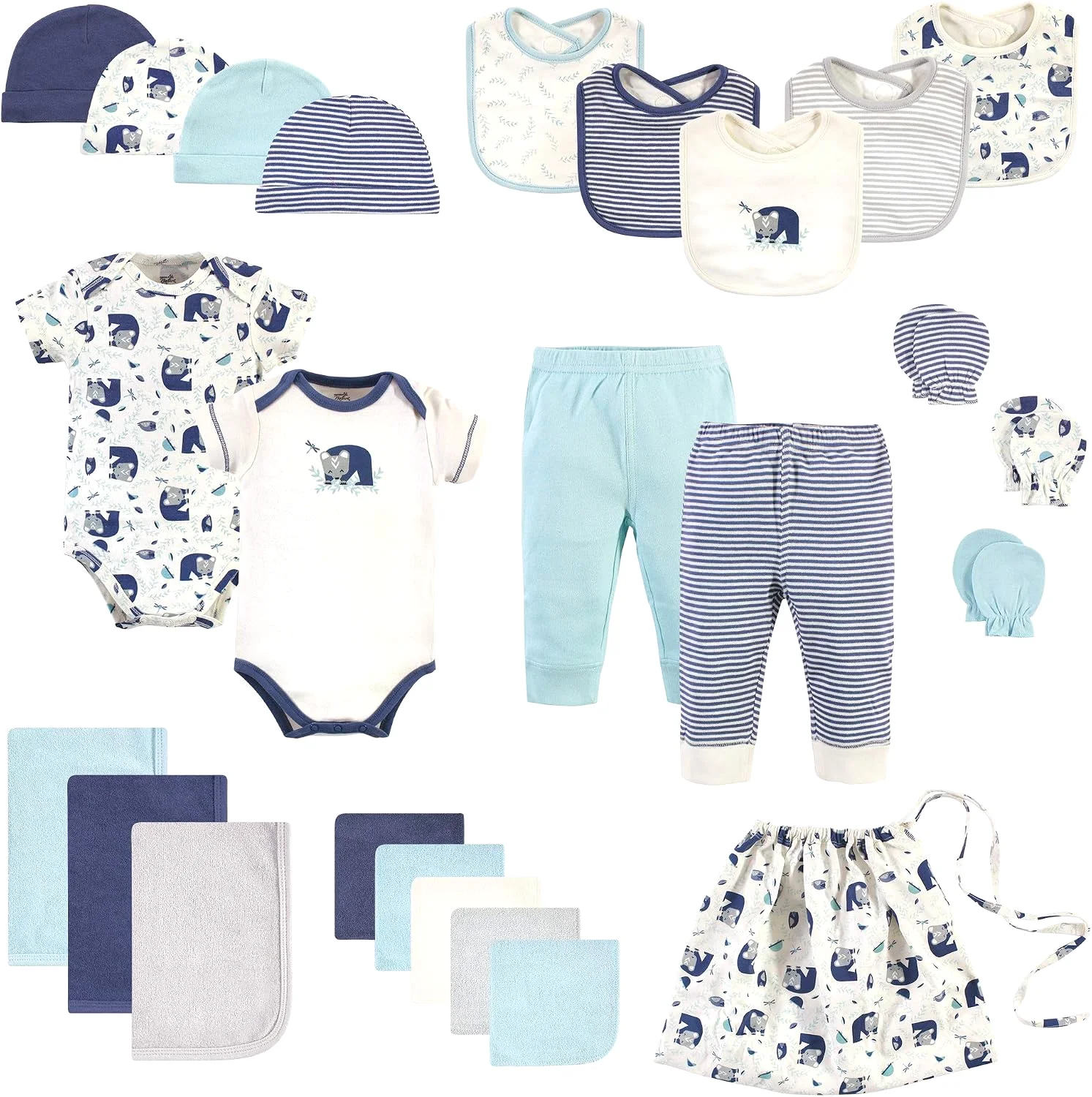 Touched by Nature Layette Set and Giftset in Woodland