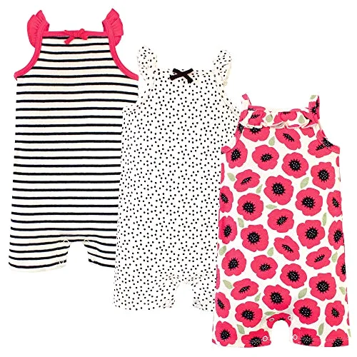 Touched by Nature Rompers in Poppy