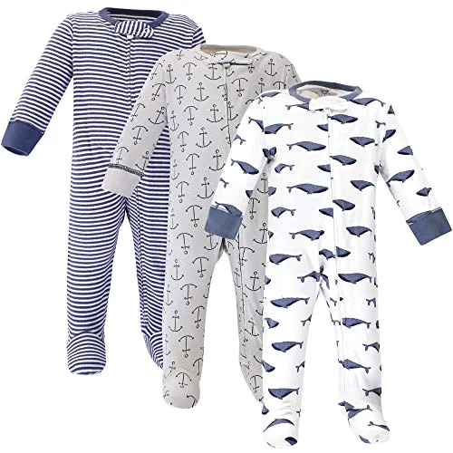 Touched by Nature Sleep and Play Sleepwear in Blue Whale Pack