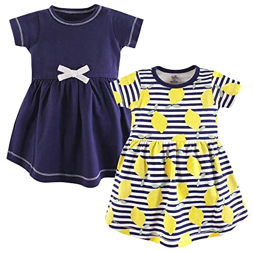 Touched by Nature Short-sleeve and Long-sleeve Dresses Playwear Dress in Baby Toddler Lemons Short Sleeve