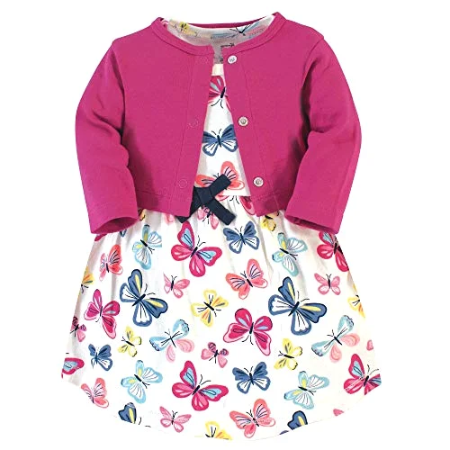 Touched by Nature Dress and Cardigan in Bright Butterflies