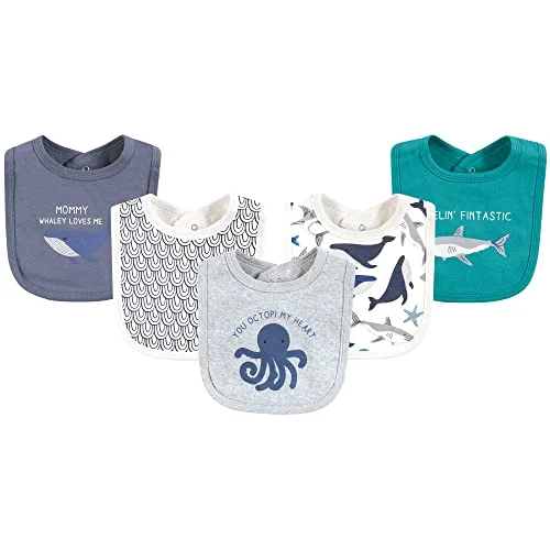 Touched by Nature Bibs in Mystic Sea