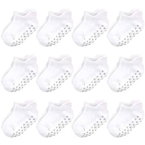 Touched by Nature With Non-skid Gripper For Fall Resistance Casual Sock in White No-show