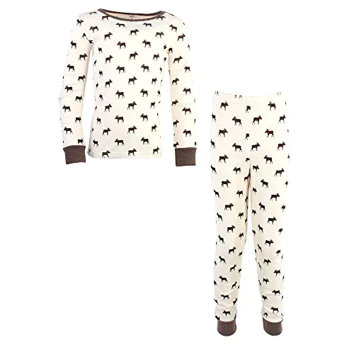 Touched by Nature Tight-Fit Pajama Set in Moose