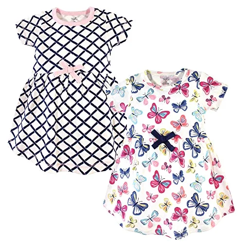 Touched by Nature Short-sleeve and Long-sleeve Dresses Casual Dress in Baby Toddler Bright Butterflies Short Sleeve